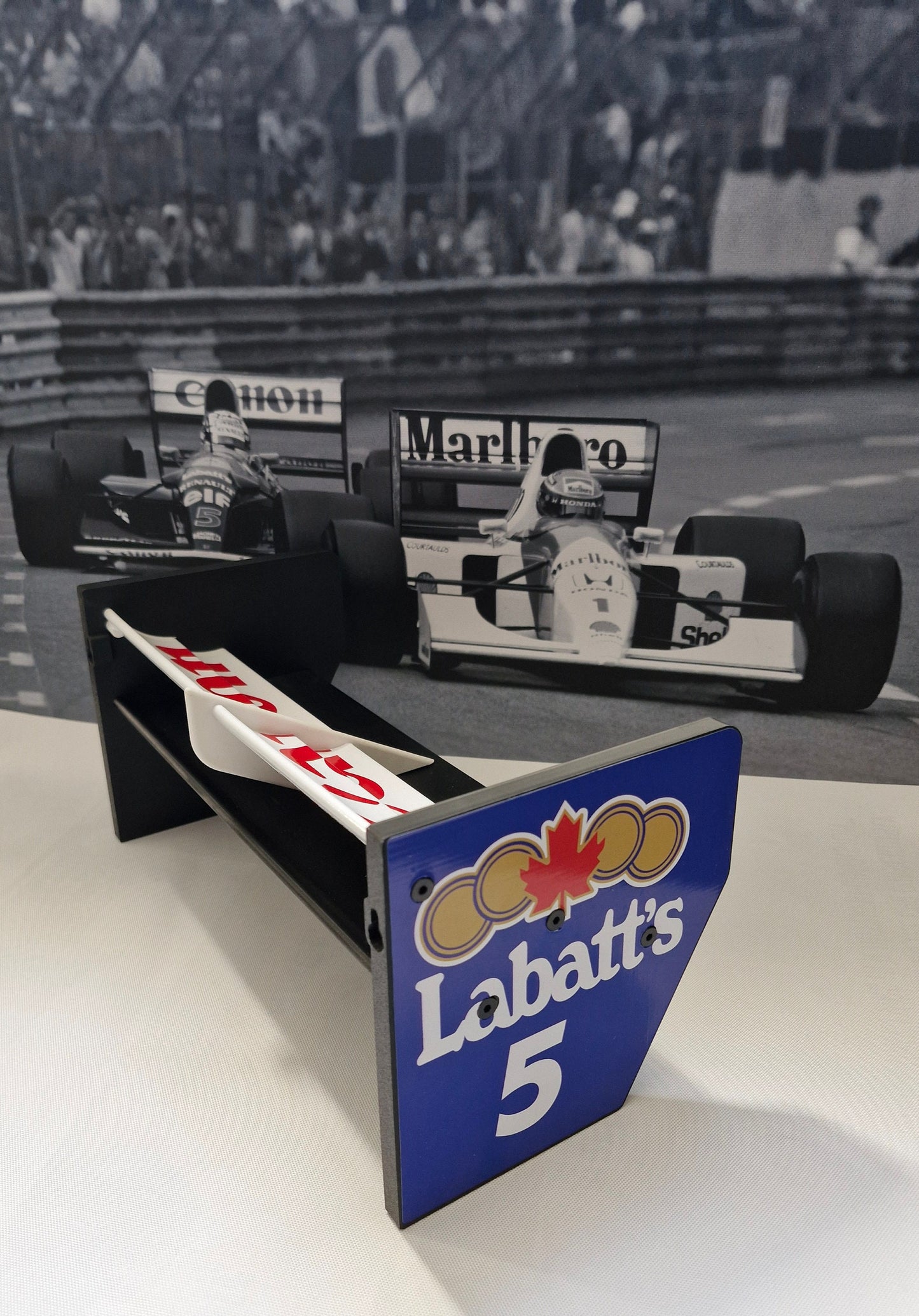 Mansell Formula 1 F1 spoiler key holder replica Williams, key storage man cave garage display piece Motorsport fan gift