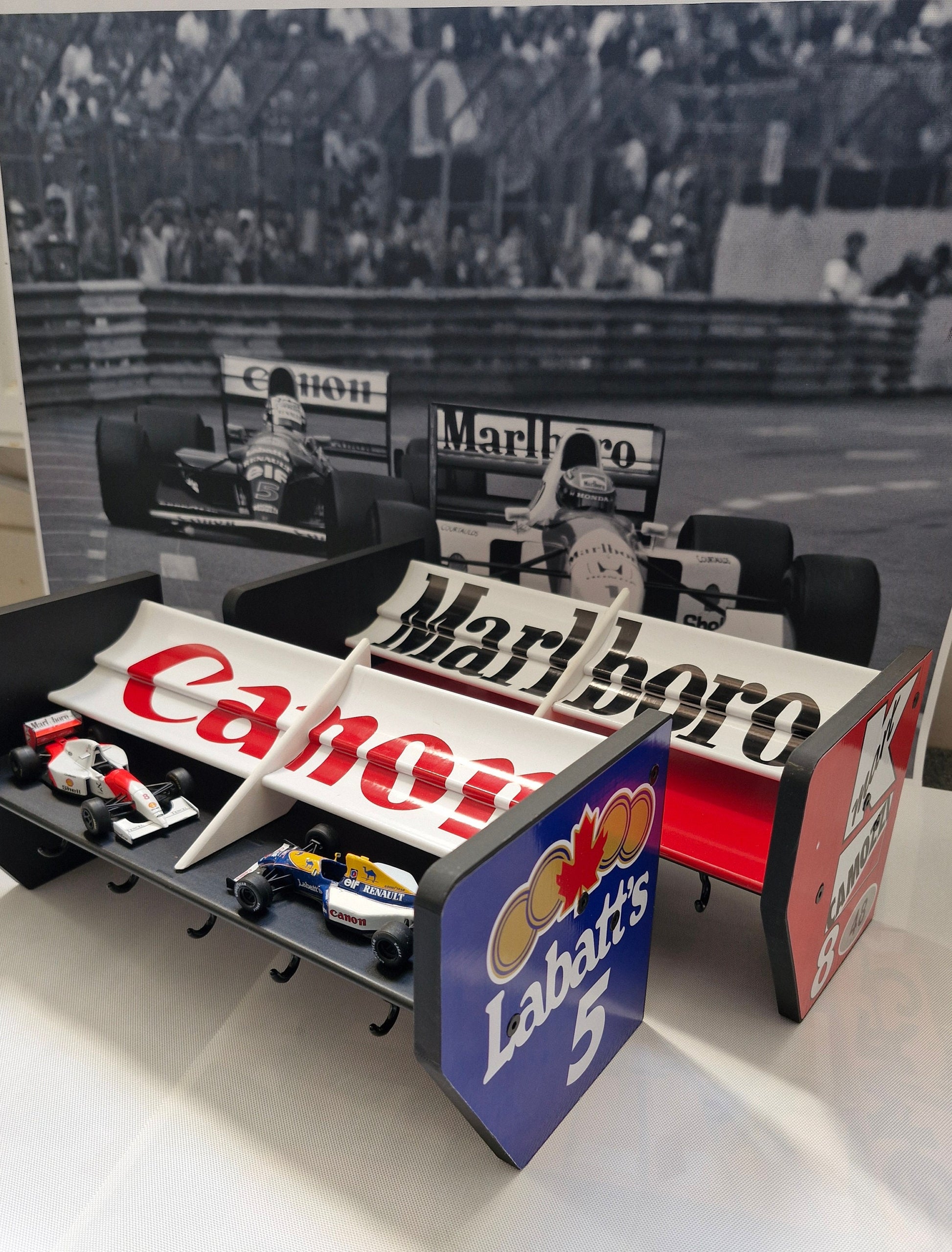 Mansell Formula 1 F1 spoiler key holder replica Williams, key storage man cave garage display piece Motorsport fan gift