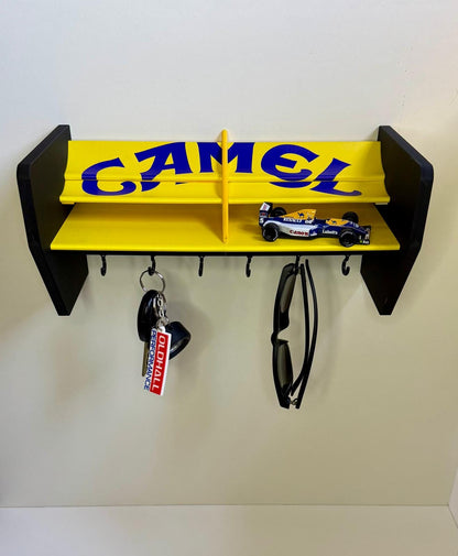 F1 Formula 1 Lotus Camel Senna spoiler key holder replica no.12, key holder decroative display solutions for Motorsport fan glasses/keys etc