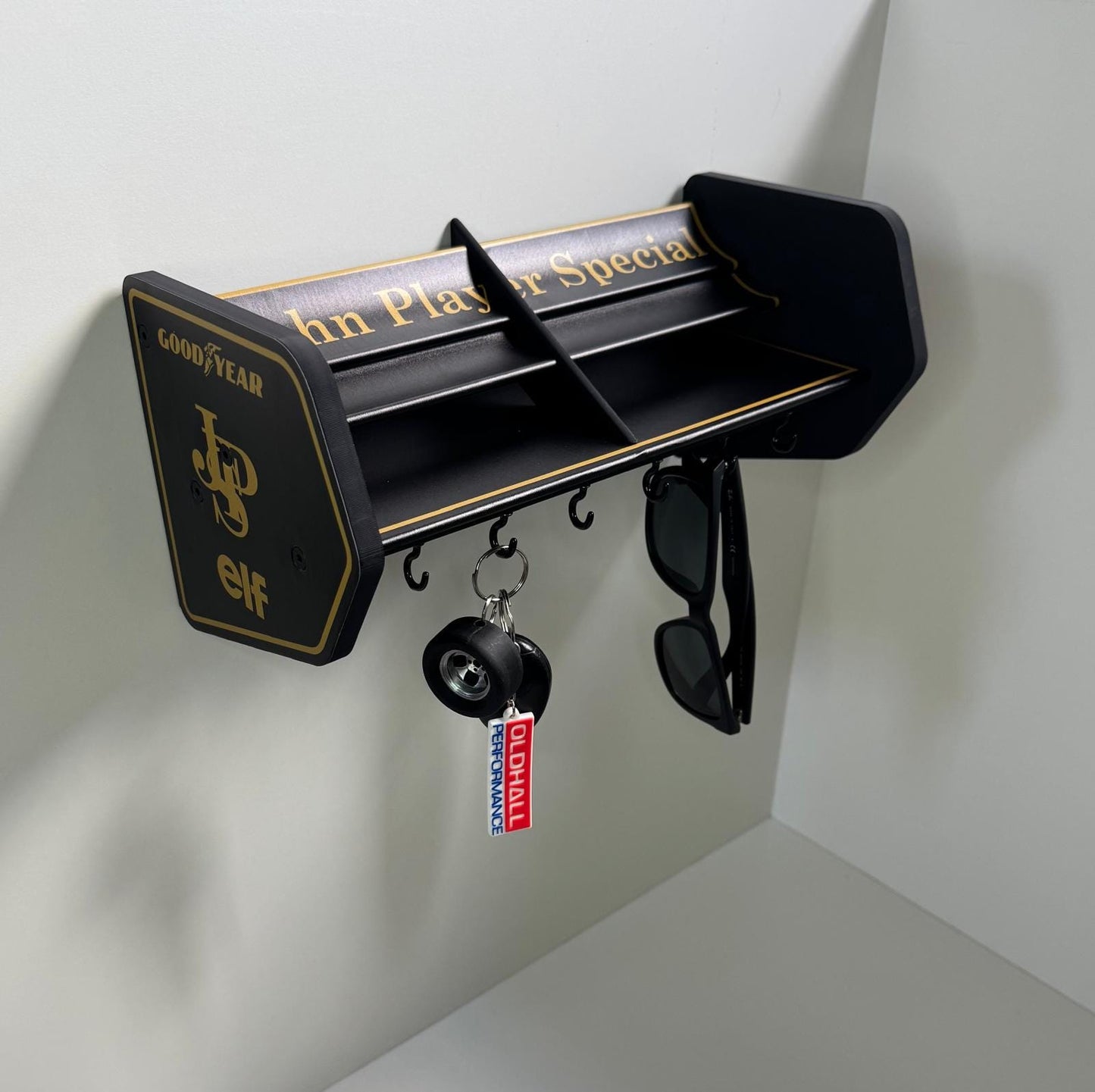 F1 Formula1 Lotus JPS John player special Senna spoiler key holder / Motorsport fan gift/ storage solution /display piece for keys /sunglass