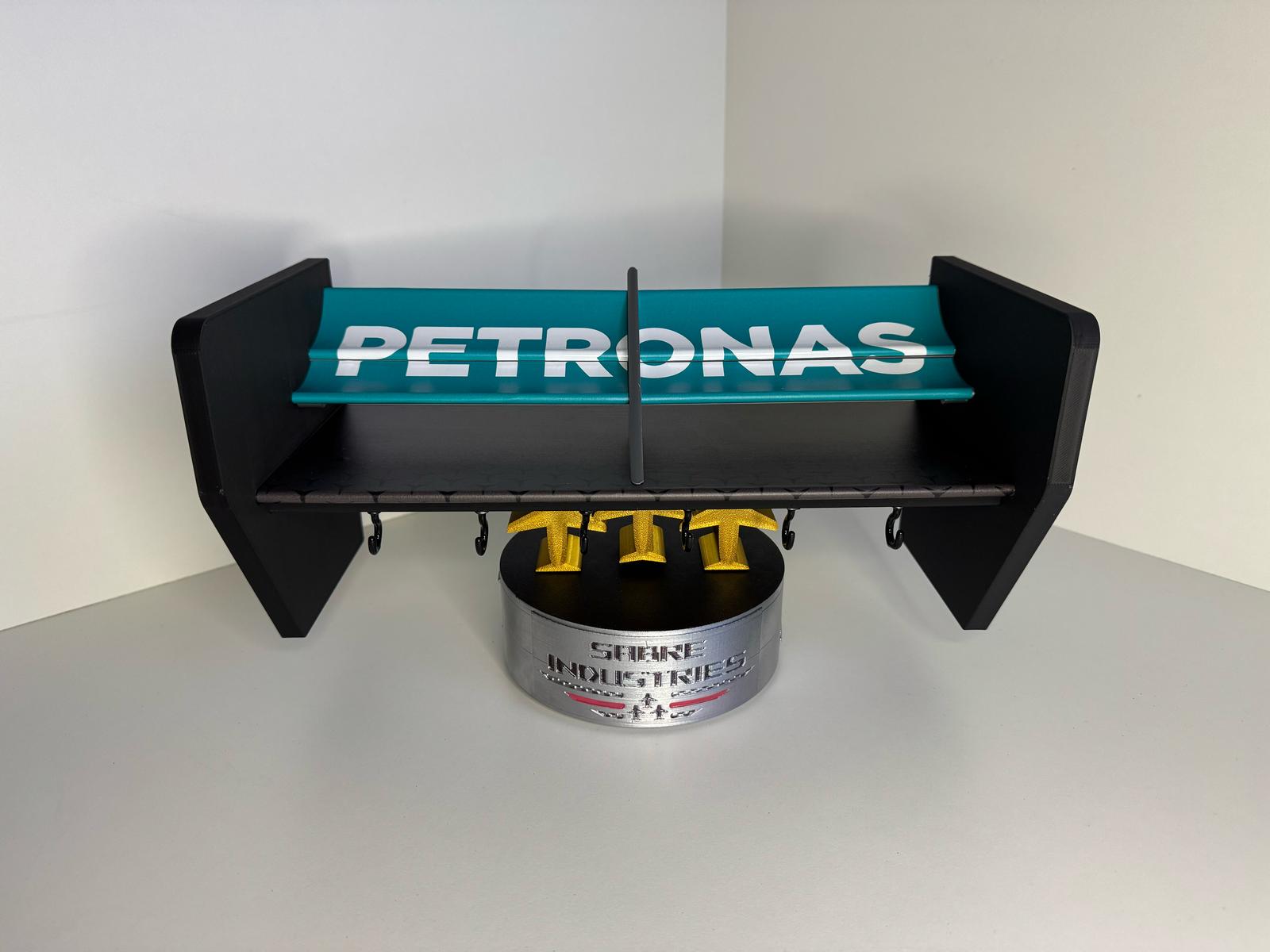 F1 Formula 1 mercedes Lewis Hamilton key holder spoiler, storage solution for keys, keyrings sunglasses etc great gift for Motorsport fan